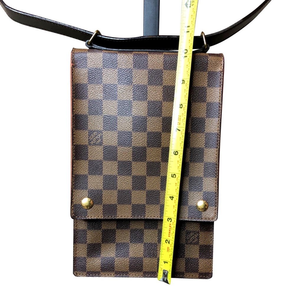 Authentic LOUIS VUITTON Portobello PM Damier Ebene Crossbody Shoulder Bag - Picture 15 of 17